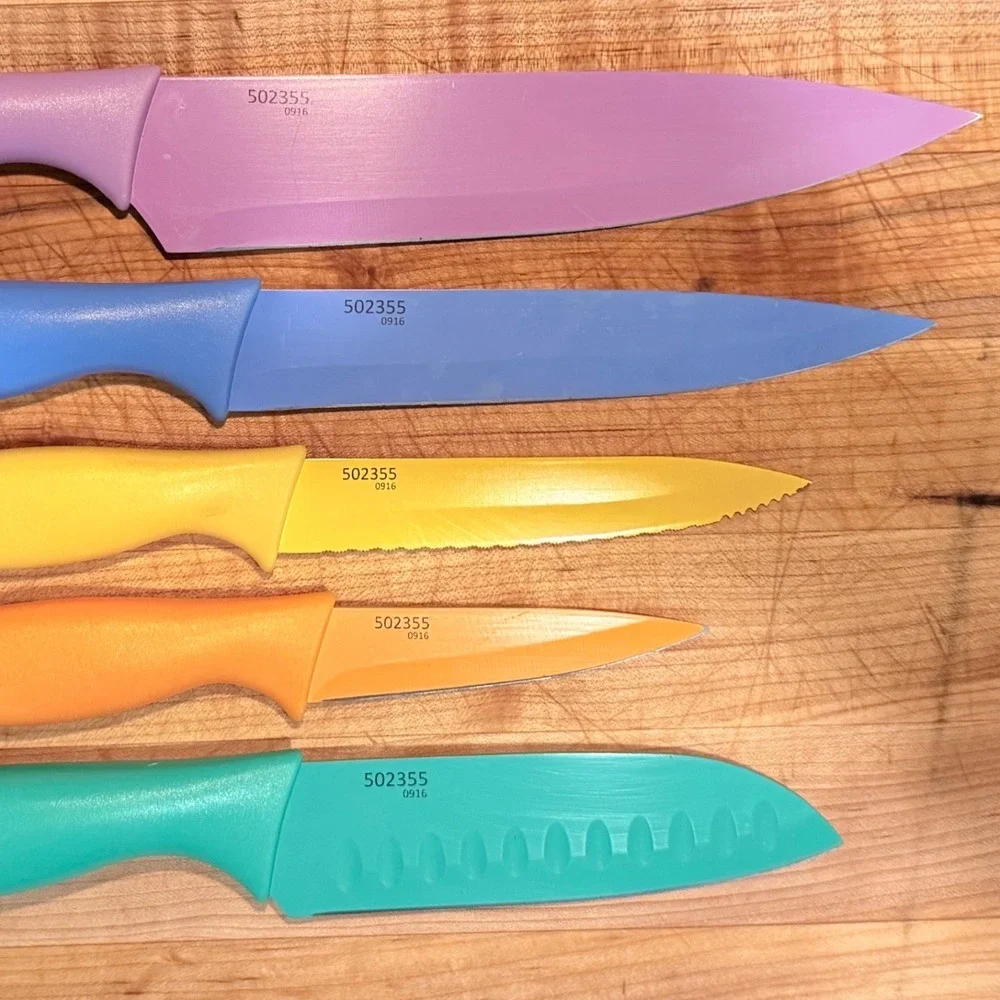 Cuisinart Advantage 5 Piece‎ Color Knife Set with Blade Guards Stainless Steel